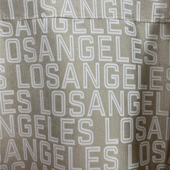 Forever 21 Beige Los Angeles Print Men's Jacket - Picture 8 of 10